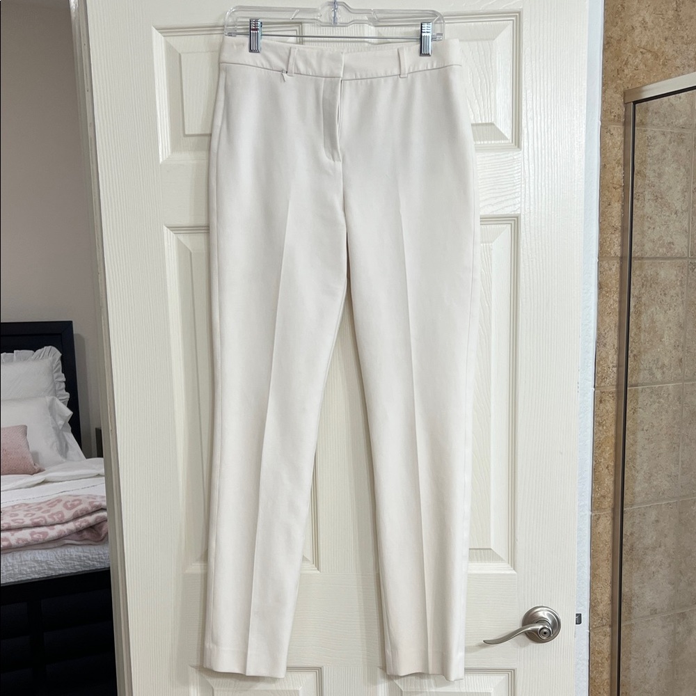 White House Black Market Cream Trousers